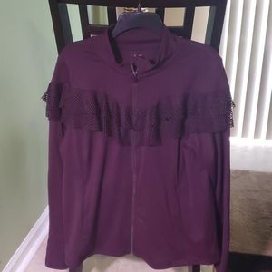 Livi Active Purple Ruffle Accent Active Jacket